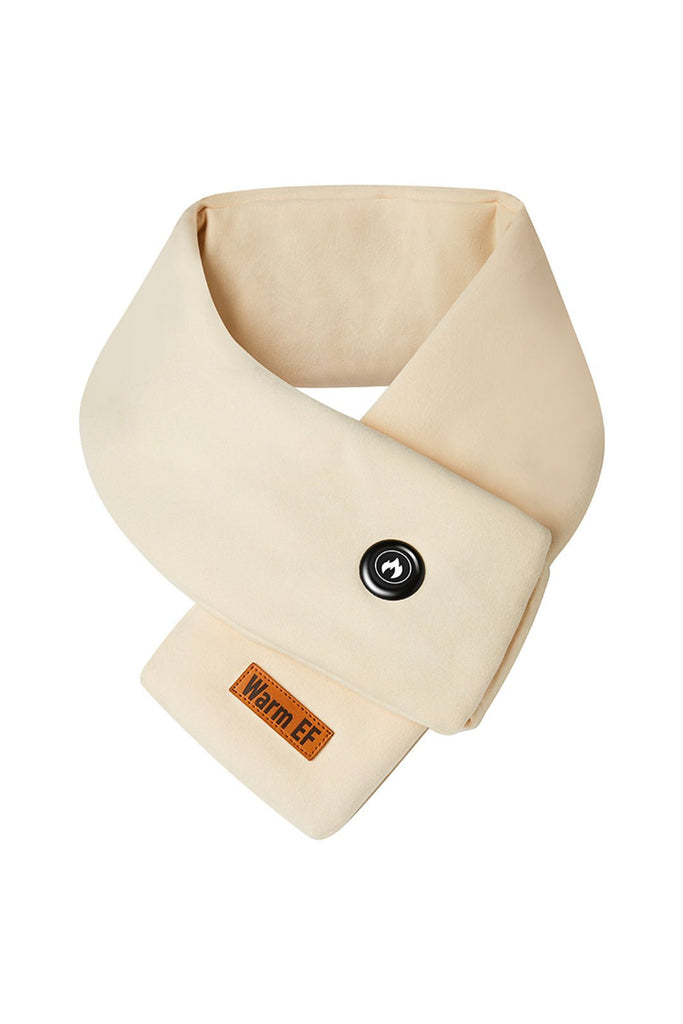 WARMTECK Plush Electric Warmer Heated Scarf-Heated Scarf-White-