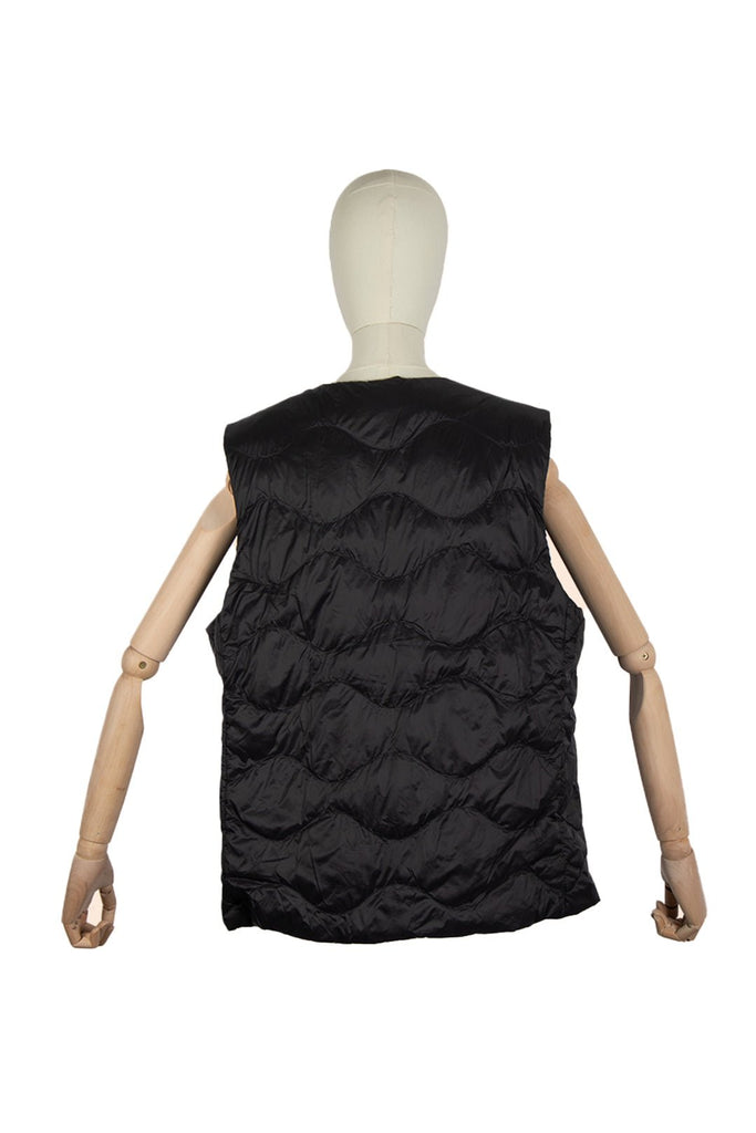 WARMTECK Men's V-Neck Down Electric Heated Vest-Black-Heated Vest-S-