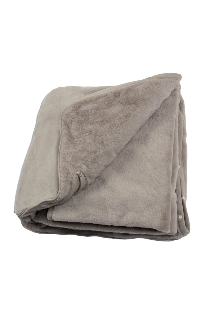 WARMTECK Three-in-One Detachable Plush Comfort Heated Pillow Blanket-Gray-Heated Blanket--