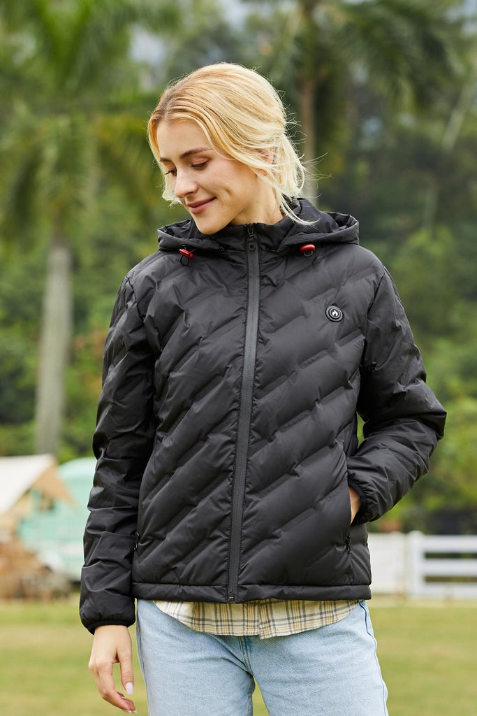 WARMTECK Unisex Classic Rechargeable Smart Heated Jacket - Black-Heated Jacket-S-